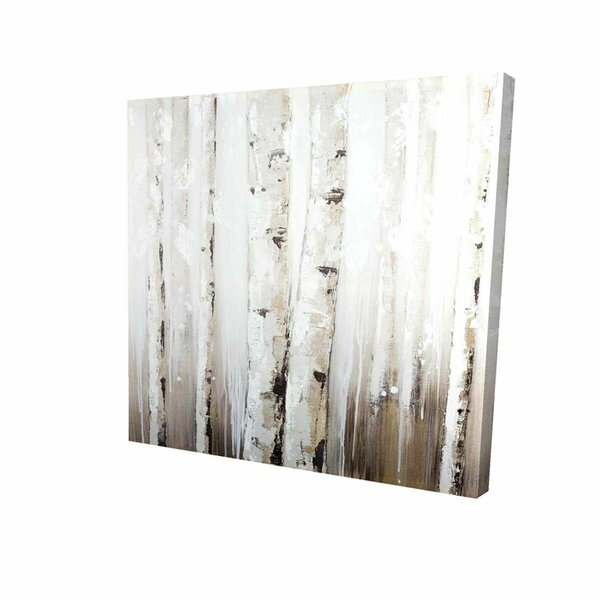 Fondo 16 x 16 in. Abstract White Birches-Print on Canvas FO2791379